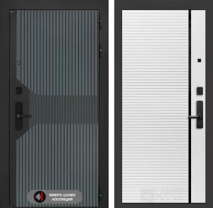 Входная дверь СмАртлаб 22 — Белый софт с молдингом купить в Москве