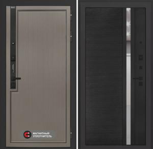 Входная дверь Лаб 1 Про 31 — Черный кварц, зеркальная вставка с тонировкой купить в Москве