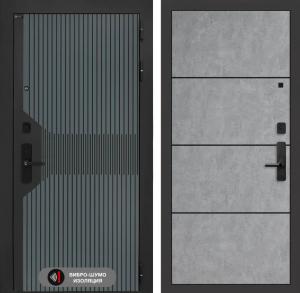 Входная дверь СмАртлаб 25 — Бетон светлый с молдингом купить в Москве