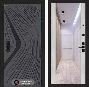 Входная дверь Леолаб с Зеркалом Максимум — Сандал белый купить в Москве