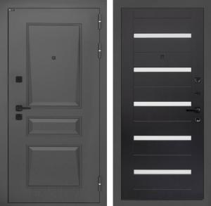 Входная дверь Орлеан 01 — Венге, стекло белое купить в Москве