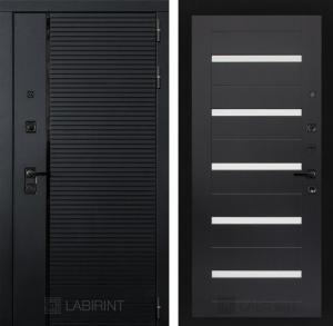 Входная дверь Пиано 01 — Венге, стекло белое купить в Москве