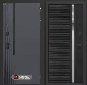 Входная дверь Лаб 2 Про 31 — Черный кварц, зеркальная вставка с тонировкой купить в Москве