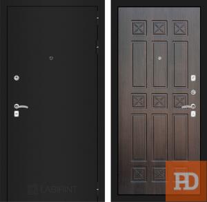 Входная дверь Лабиринт CLASSIC шагрень черная 16 — Алмон 28 купить в Москве