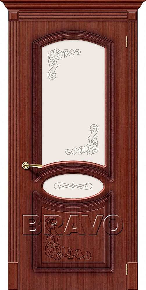 Межкомнатная дверь Азалия с художественным стеклом<br/>Ф-15 (Макоре) купить в Москве