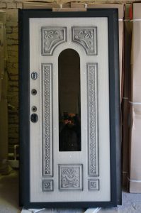 Входная дверь Сударь Рим Almon 25 со стеклопакетом<br/>Дуб золотистый купить в Москве