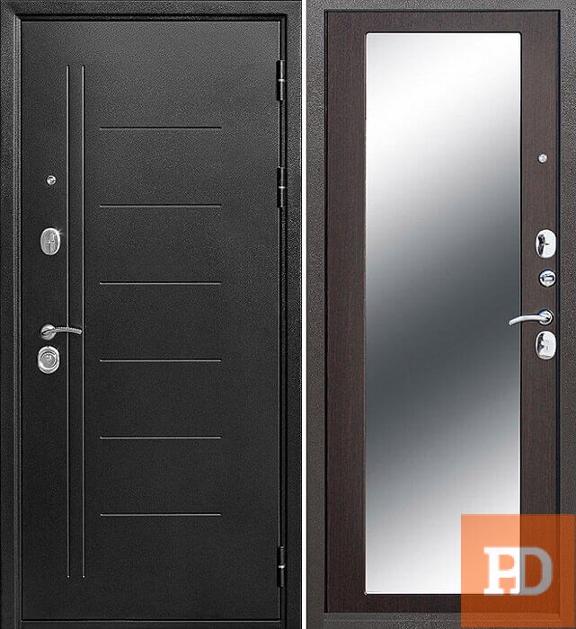 Дверь Дверная биржа 10 см Троя Серебро MAXI зеркало Венге купить в Москве