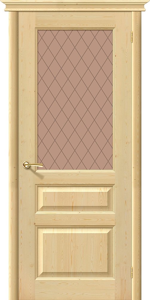 Межкомнатная дверь М5 с бронзовым стеклом<br/>Без отделки купить в Москве