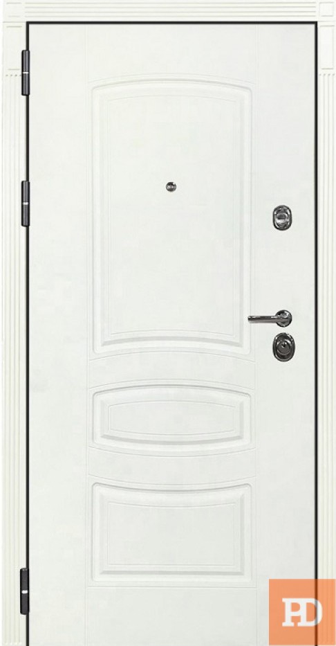 Входная металлическая дверь Лекс Сенатор 3К Шагрень белая (внутренняя панель на выбор) купить в Москве