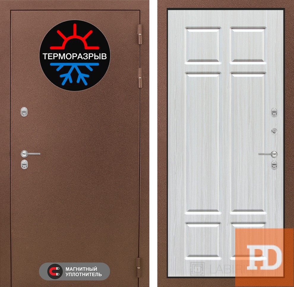Входная дверь Лабиринт Термо Магнит 08 — Кристалл вуд купить в Москве