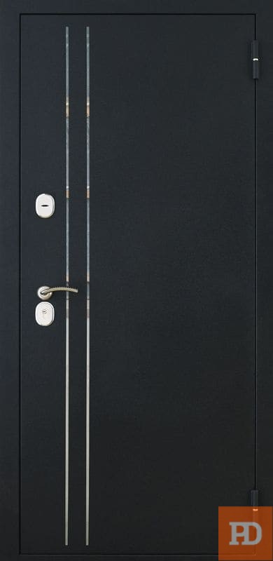 Металлическая входная дверь Luxor-37 (панель на выбор)<br/>Муар Черный купить в Москве