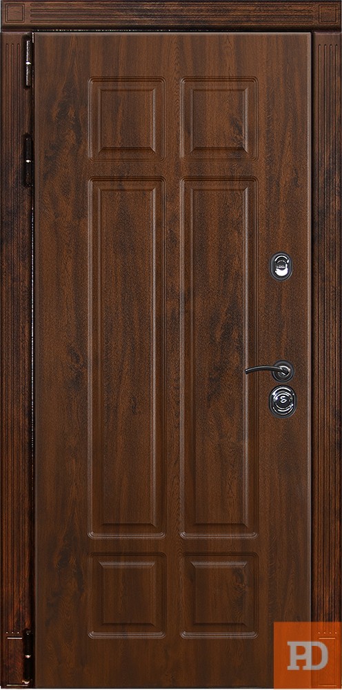 Входная металлическая дверь Лекс Сенатор 3К №14 Дуб темный Винорит (внутренняя панель на выбор) купить в Москве