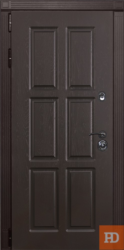Входная металлическая дверь Лекс Сенатор 3К №9 Ясень шоколад (внутренняя панель на выбор) купить в Москве