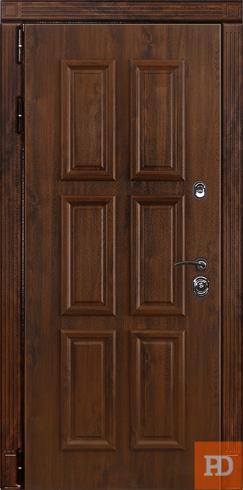 Входная металлическая дверь Лекс Сенатор 3К №25 Дуб темный багет (внутренняя панель на выбор) купить в Москве