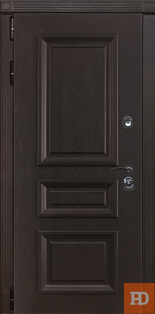 Входная металлическая дверь Лекс Император 3К №23 Ясень шоколад багет (внутренняя панель на выбор) купить в Москве