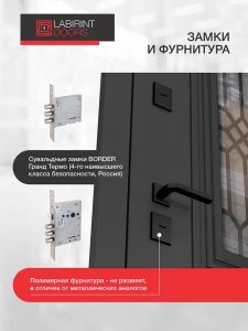 Входная дверь Верса с окном и решеткой (терморазрыв) купить в Москве