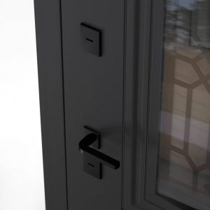 Входная дверь Верса с окном и решеткой (терморазрыв) купить в Москве