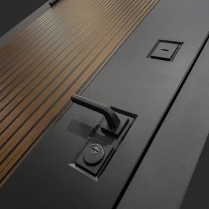 Входная дверь Айслаб 22 — Белый софт, черная вставка купить в Москве