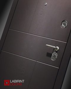 Входная дверь Урбан 31 — Черный кварц, зеркальная вставка с тонировкой купить в Москве