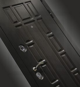 Входная дверь Нью-Йорк с Зеркалом 18 — Бетон светлый купить в Москве